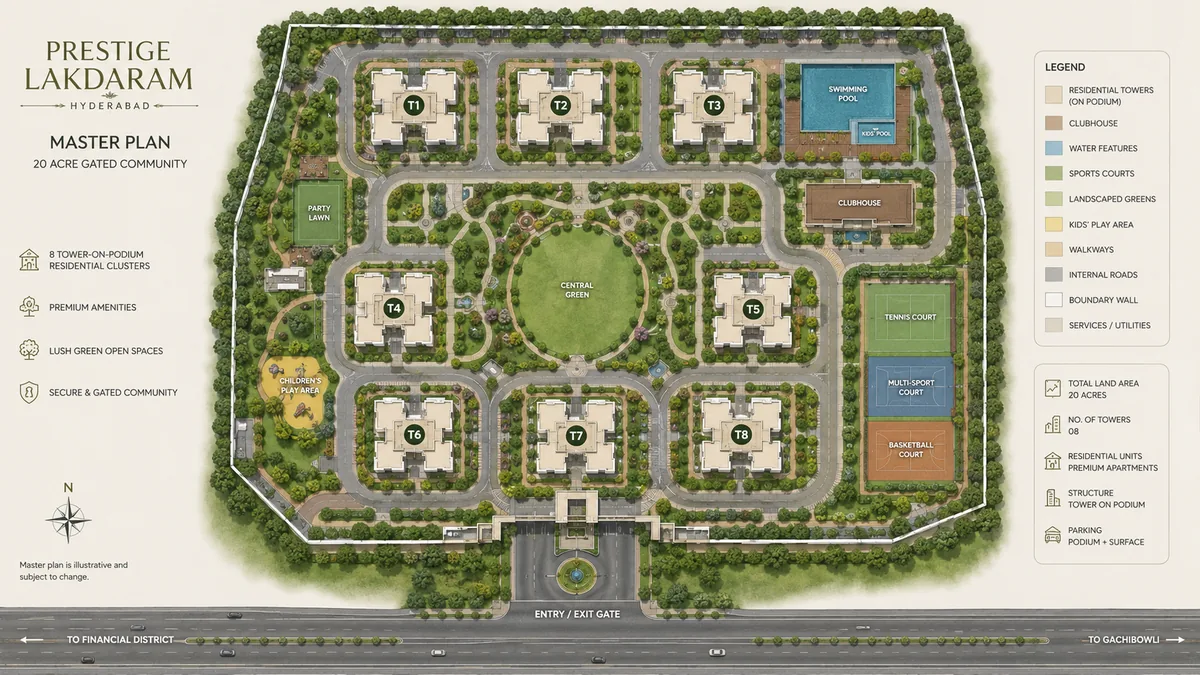 Prestige Lakdaram master plan site layout Prestige Lakdaram master plan site layout